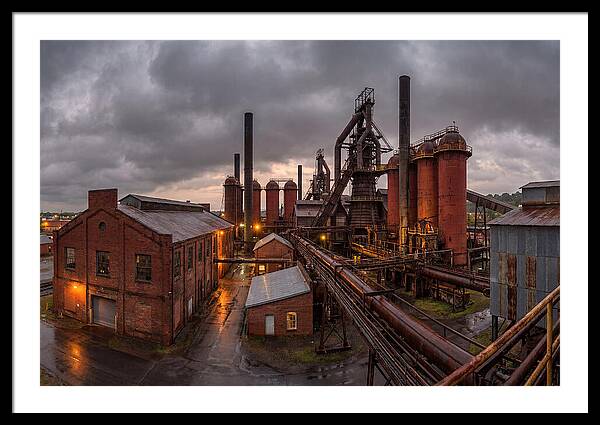 Sloss Furnaces Under Stormy Skies