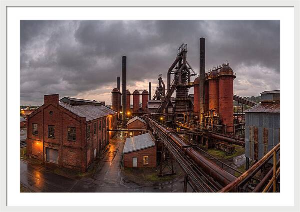 Sloss Furnaces Under Stormy Skies