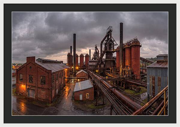 Sloss Furnaces Under Stormy Skies