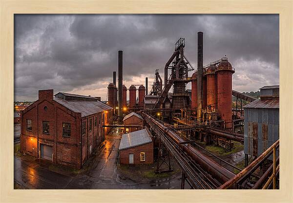Sloss Furnaces Under Stormy Skies