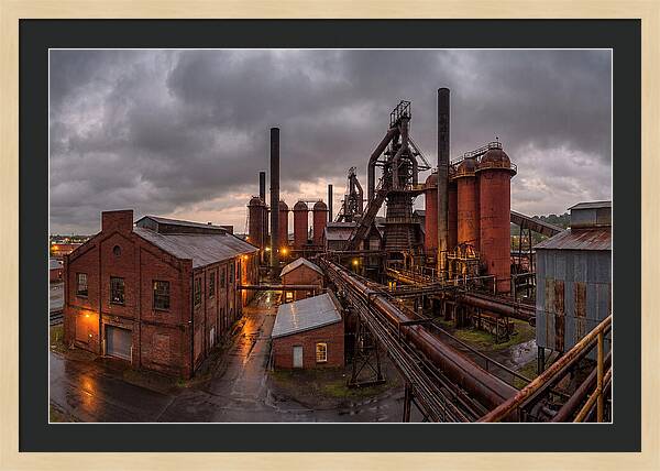Sloss Furnaces Under Stormy Skies