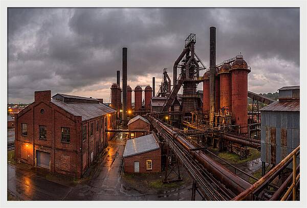 Sloss Furnaces Under Stormy Skies