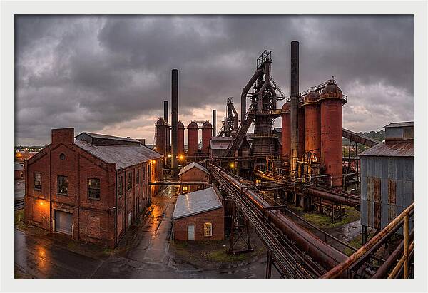 Sloss Furnaces Under Stormy Skies