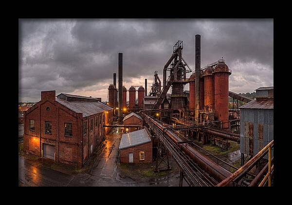 Sloss Furnaces Under Stormy Skies