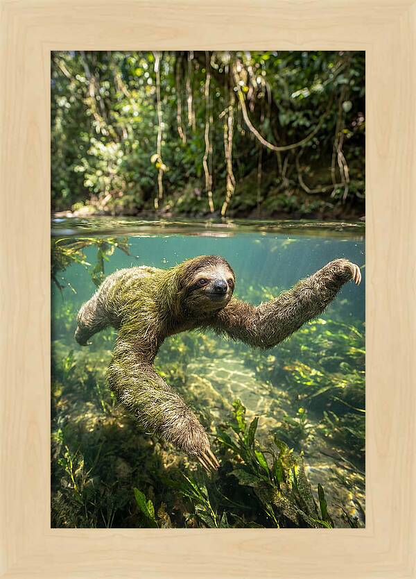 Sloth Swimming Gracefully