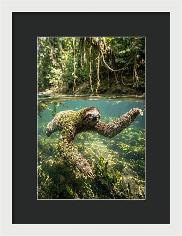 Sloth Swimming Gracefully