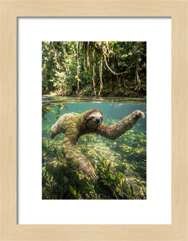 Sloth Swimming Gracefully