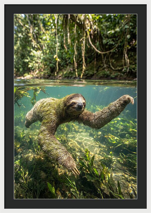 Sloth Swimming Gracefully