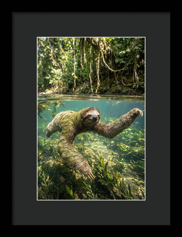 Sloth Swimming Gracefully