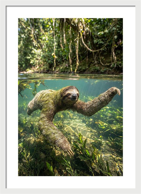 Sloth Swimming Gracefully