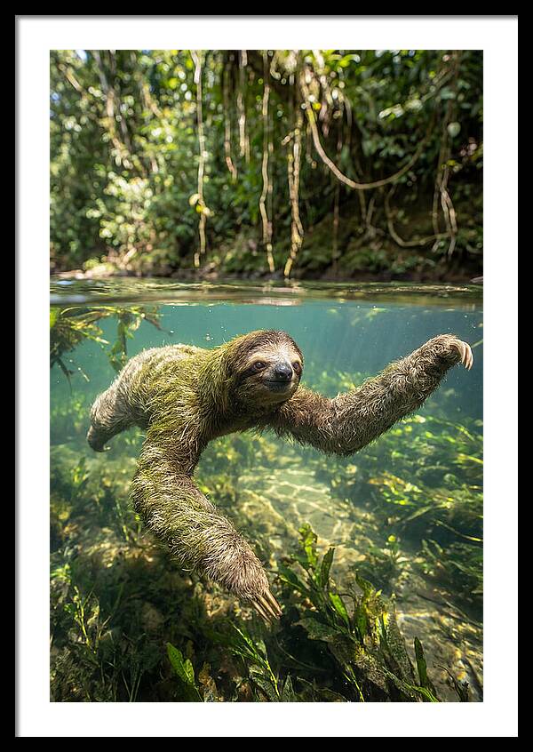 Sloth Swimming Gracefully