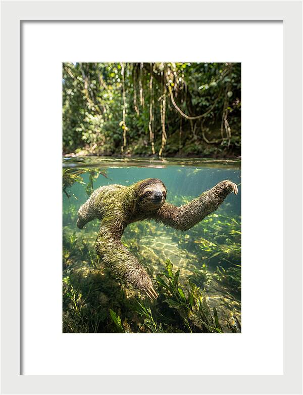 Sloth Swimming Gracefully