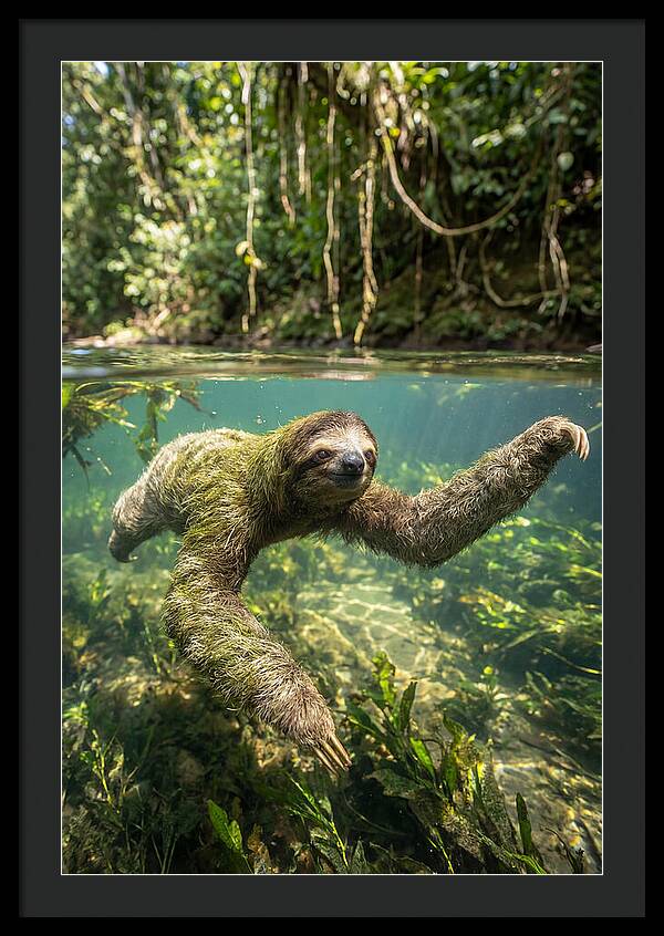 Sloth Swimming Gracefully