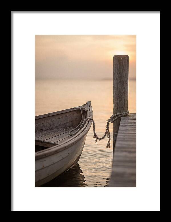 Small Dinghy At Sunset