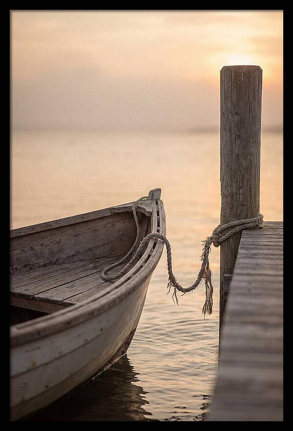 Small Dinghy At Sunset