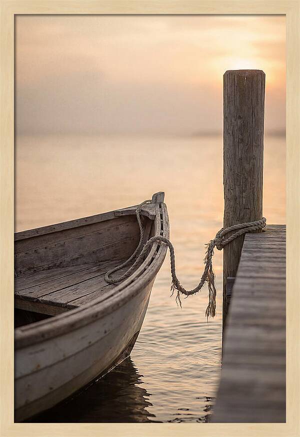 Small Dinghy At Sunset