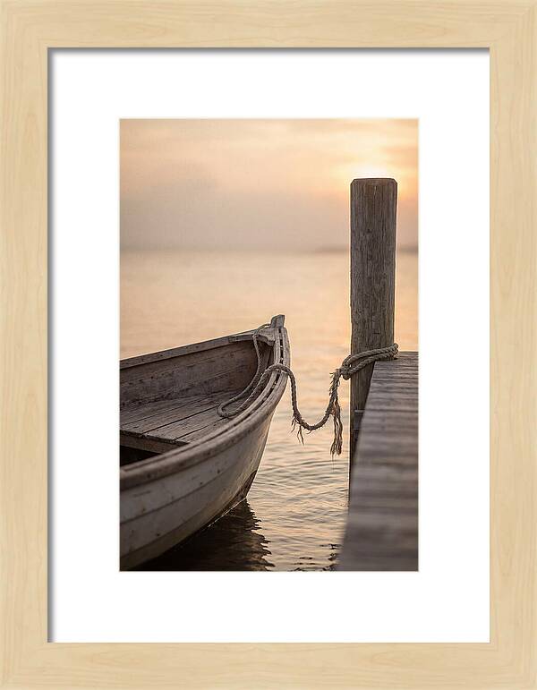 Small Dinghy At Sunset