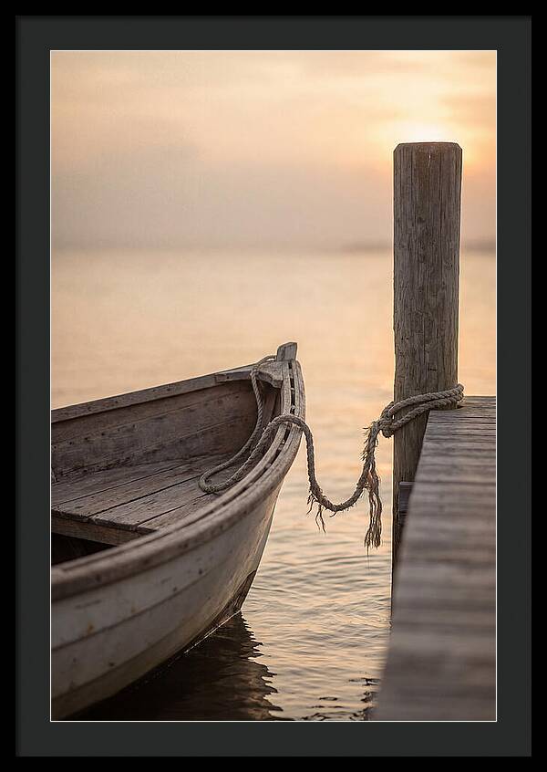 Small Dinghy At Sunset