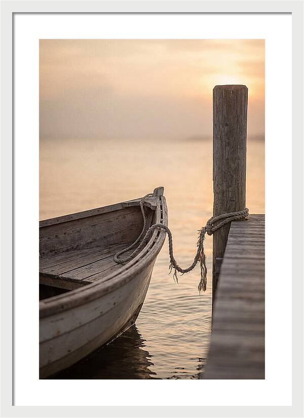 Small Dinghy At Sunset