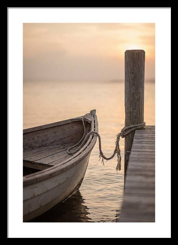 Small Dinghy At Sunset