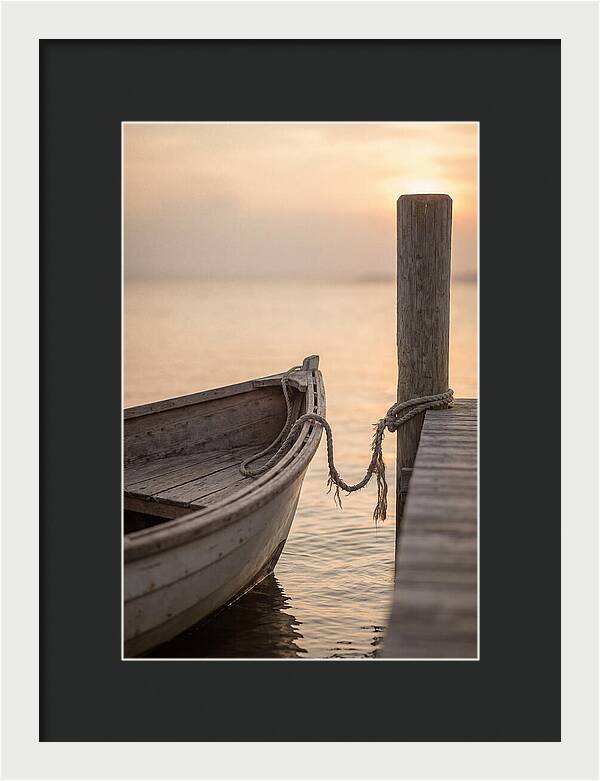 Small Dinghy At Sunset