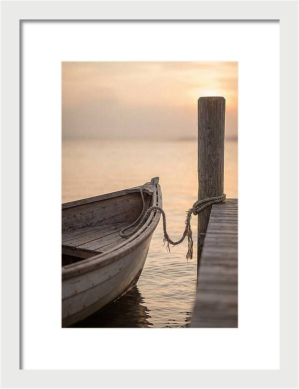 Small Dinghy At Sunset