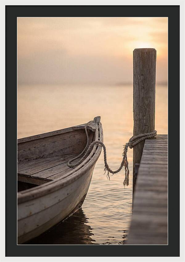 Small Dinghy At Sunset