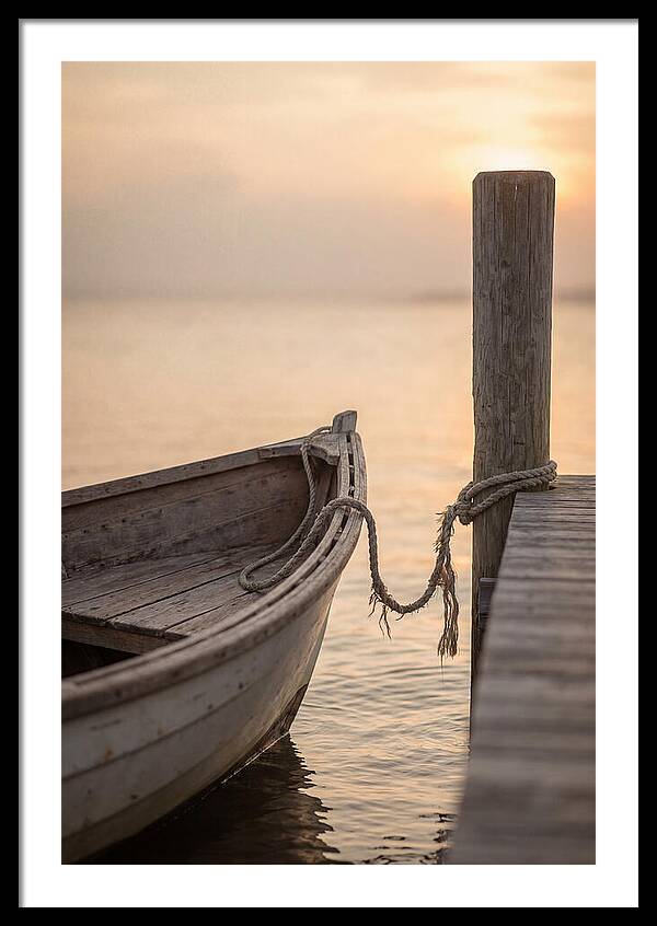 Small Dinghy At Sunset