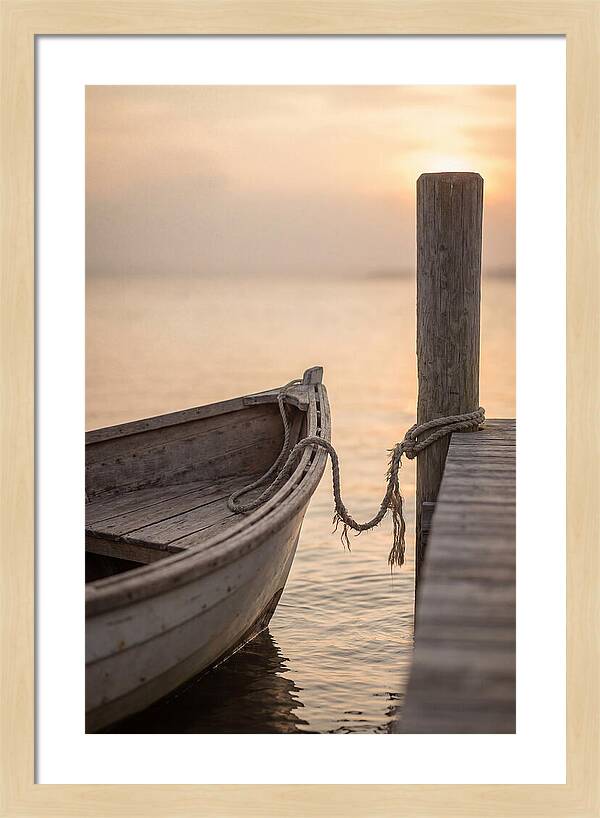 Small Dinghy At Sunset