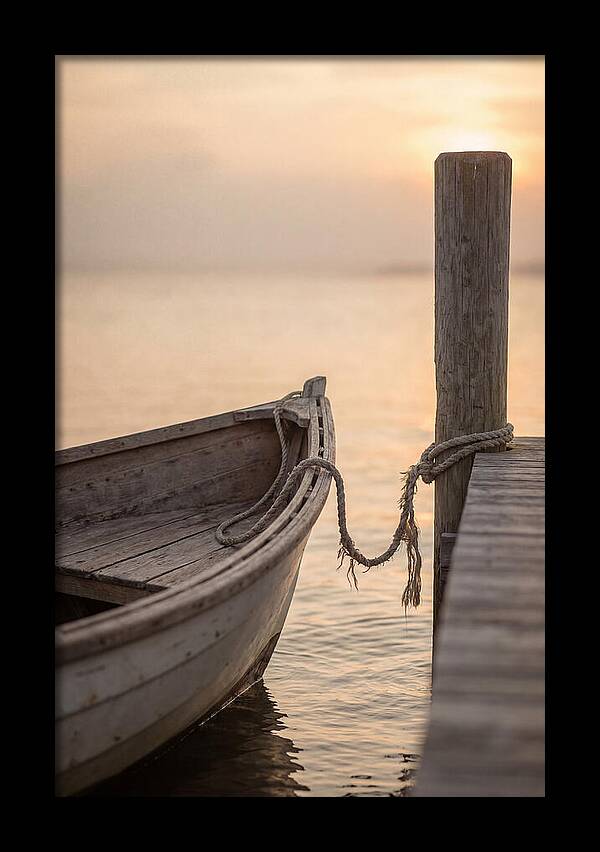 Small Dinghy At Sunset