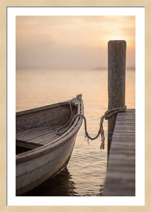 Small Dinghy At Sunset