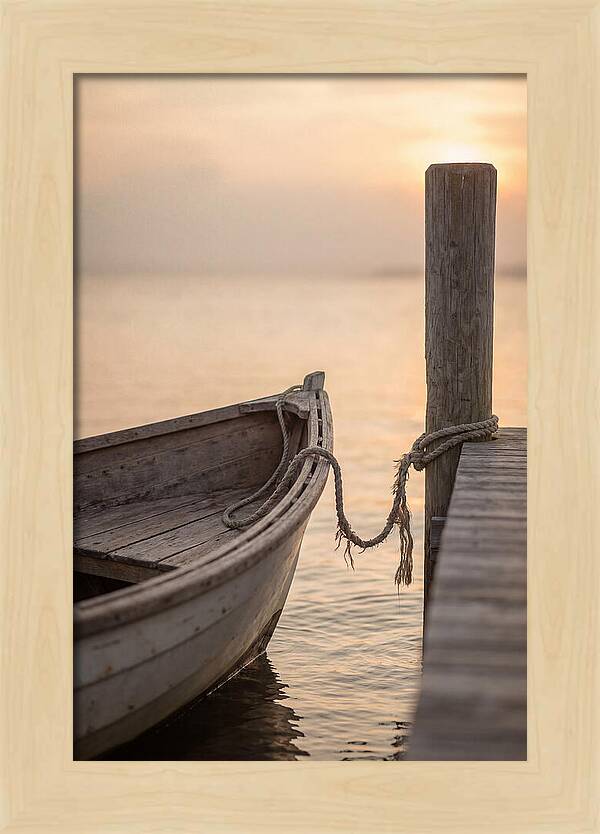 Small Dinghy At Sunset