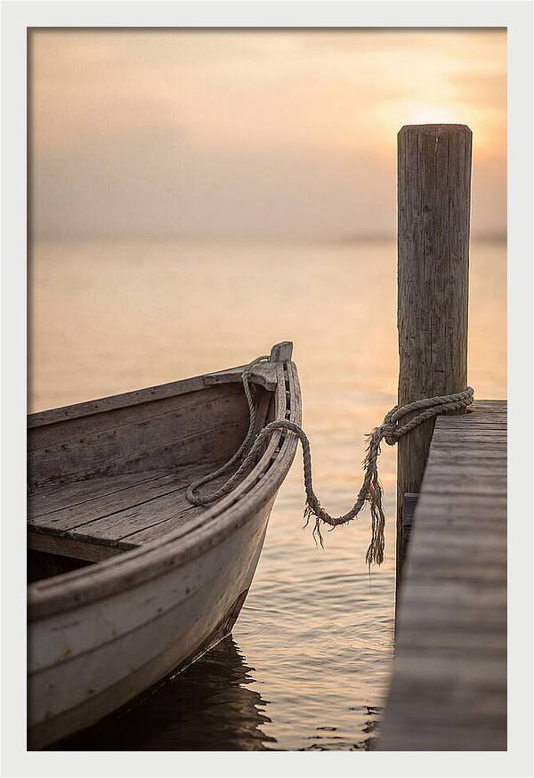 Small Dinghy At Sunset