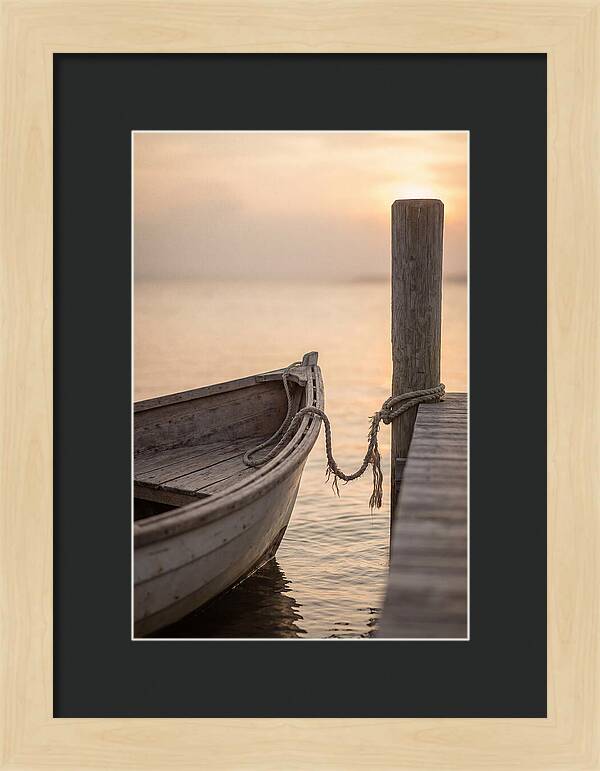 Small Dinghy At Sunset