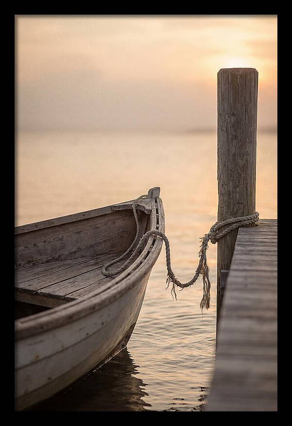 Small Dinghy At Sunset