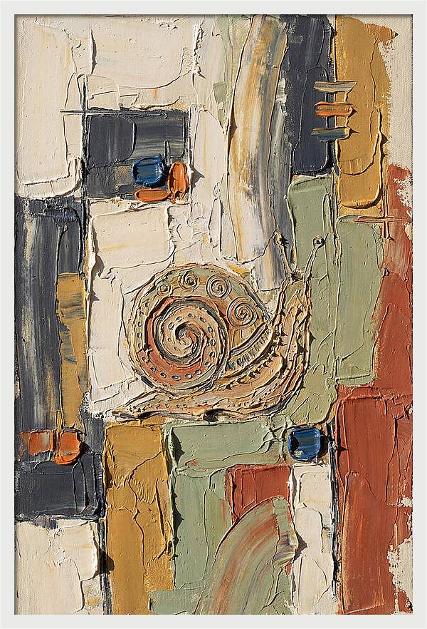 Snail In Abstract Harmony
