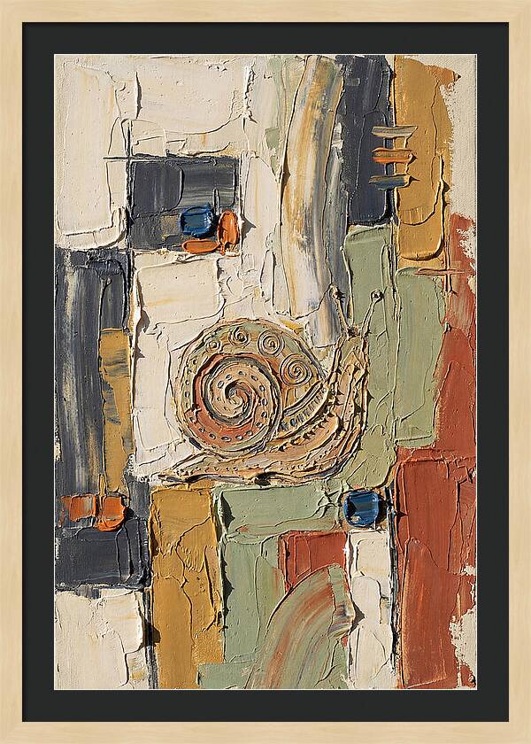 Snail In Abstract Harmony