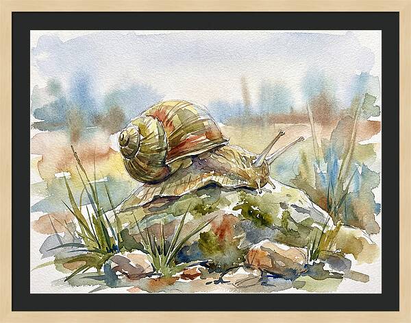 Snail On A Rock