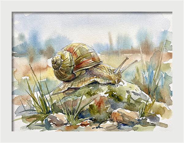 Snail On A Rock