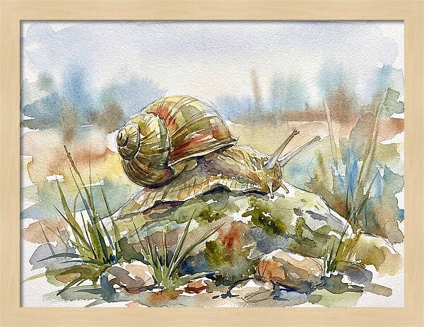 Snail On A Rock