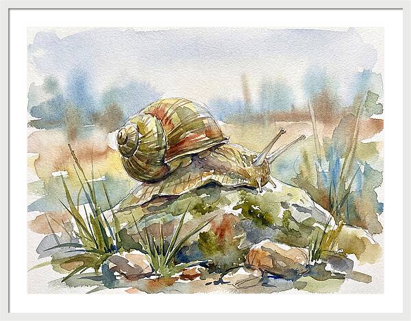 Snail On A Rock