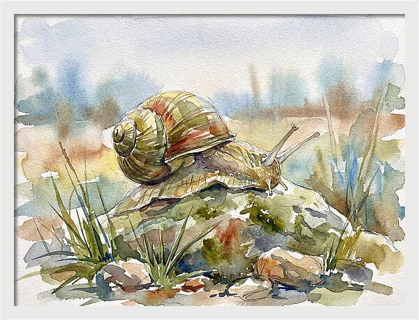 Snail On A Rock