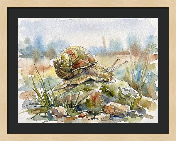 Snail On A Rock