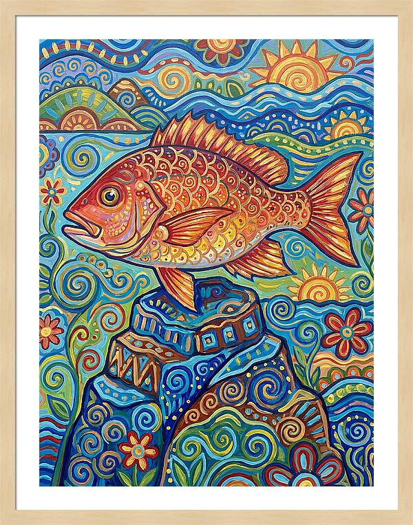 Snapper Folk Art