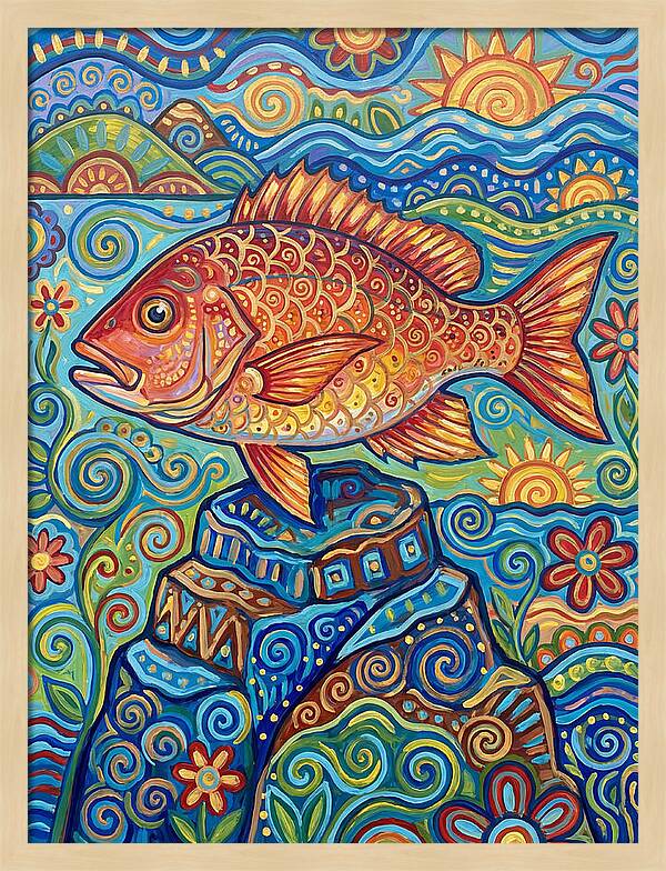 Snapper Folk Art