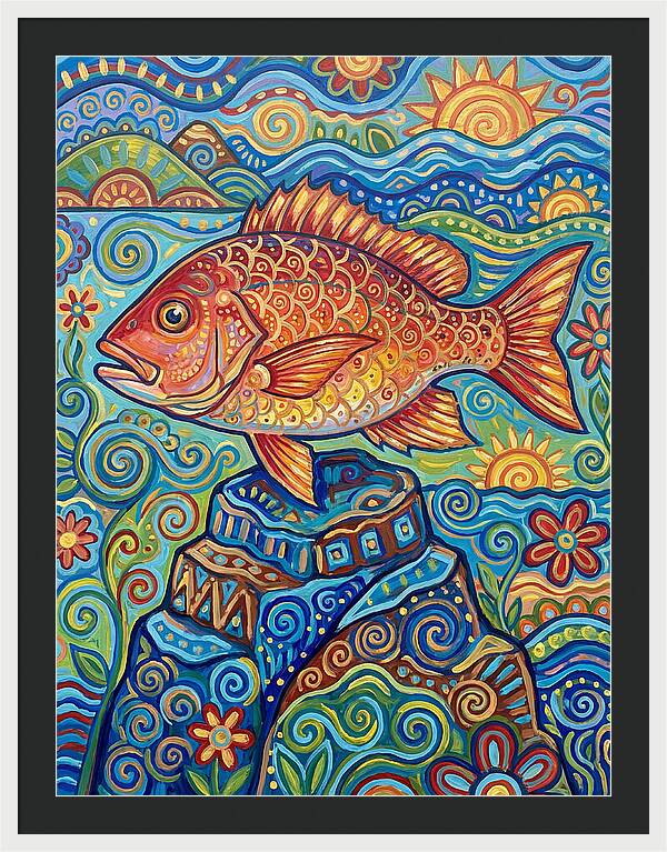 Snapper Folk Art