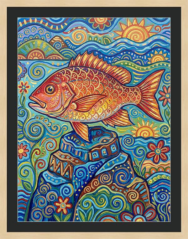 Snapper Folk Art