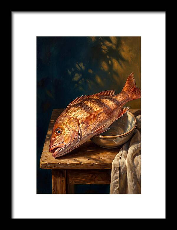 Snapper On A Rustic Table