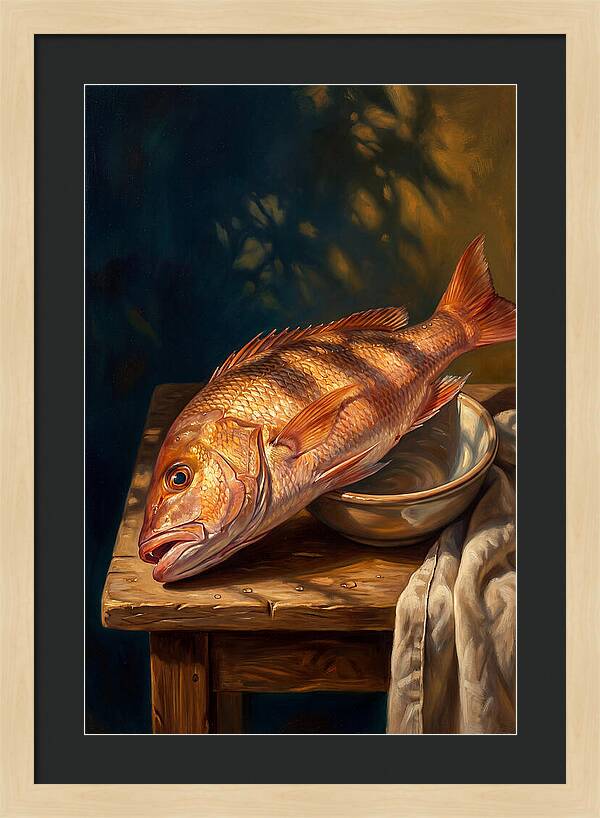 Snapper On A Rustic Table