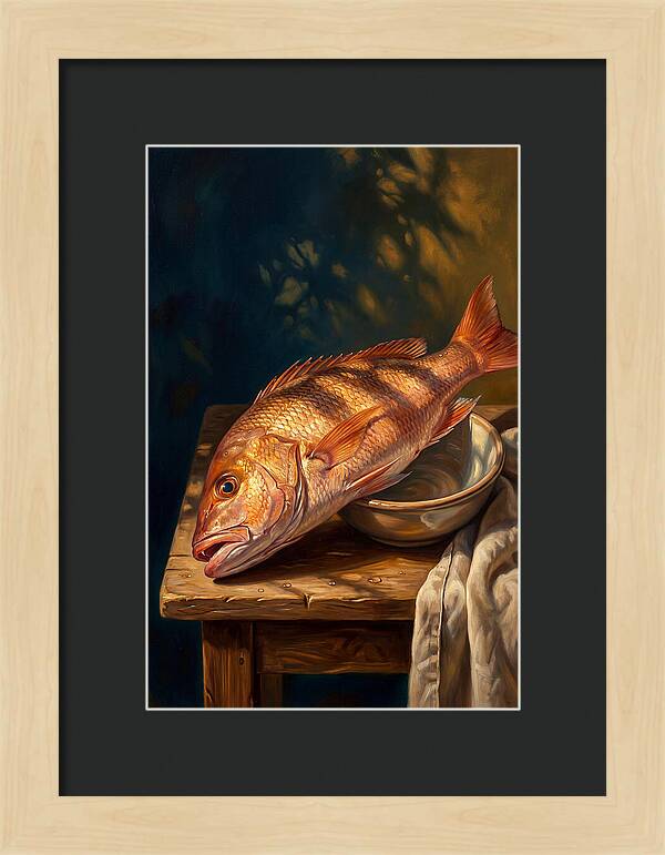 Snapper On A Rustic Table